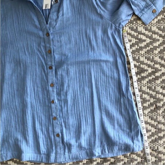 Soft Surroundings 100% cotton button up paradise pool tunic size large - Picture 5 of 10